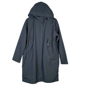 Everlane The City Anorak Jacket Women’s L Black Hooded Raincoat Water Resistant